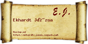 Ekhardt Józsa névjegykártya